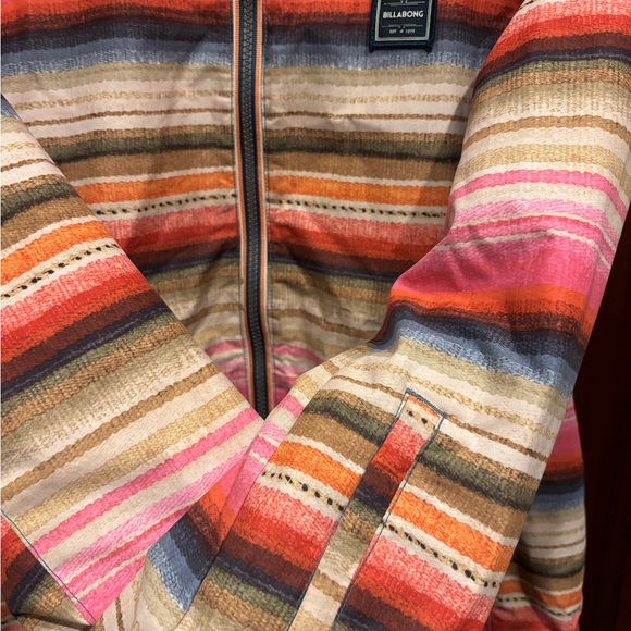 Billabong Multicolor Striped Puffer Jacket - Picture 3 of 9